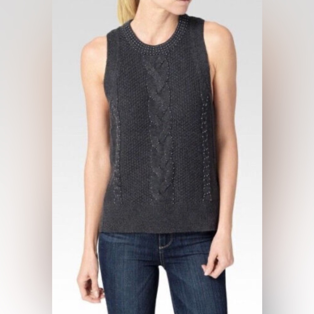 PAIGE Gray Sleeveless Sweater